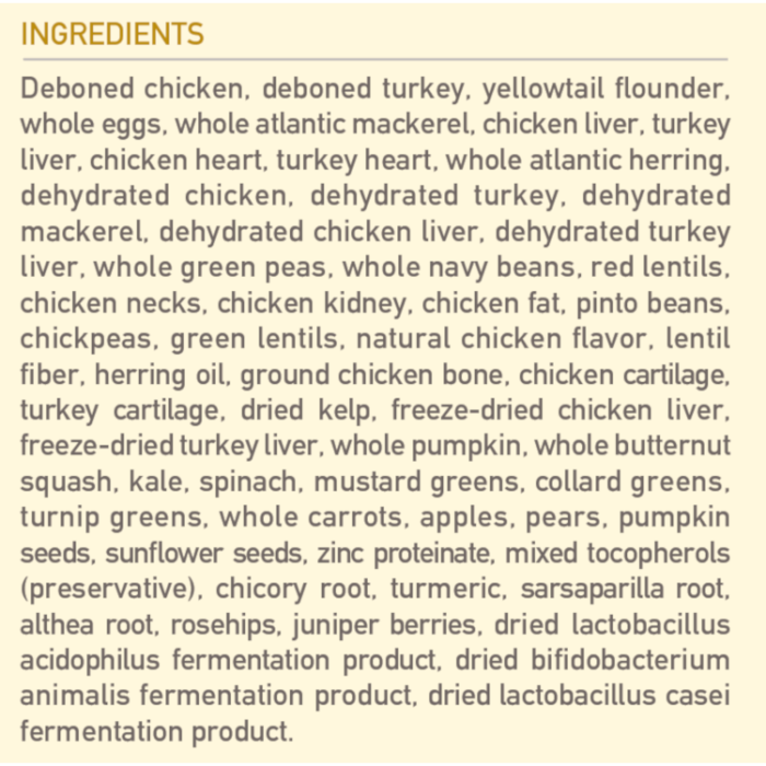 Puppy Biologically Appropriate Dog Food Ingredients